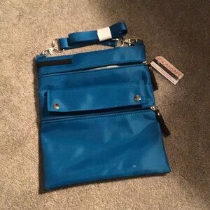 CCO BNWT turquoise scan prevention cross body